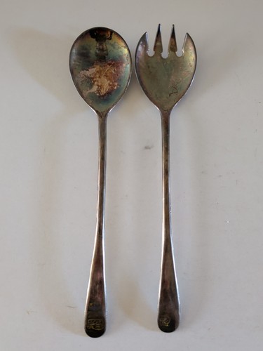 Vintage silver plated salad - silver,