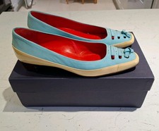 CELINE Kitten Heels Turquoise