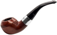 Peterson Deluxe Classic Terracotta Finish Silver Mount Bent Rhodesian Pipe 999-A