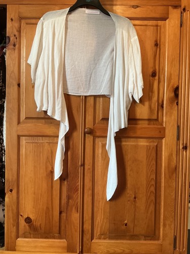 Ladies white polyester shrug