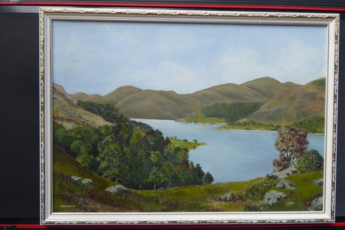 Original oil painting w - by,