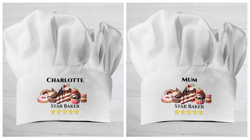 Personalised chef hat star - personalised,