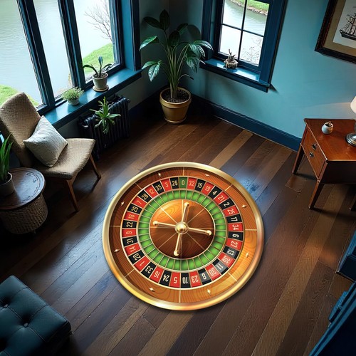 Casino roulette rug - casino,