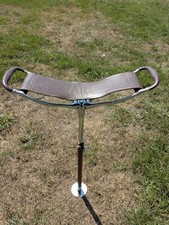 Vintage Swivel Fishing Shooting Stick / Seat Leather Seat By Swaine Adeney Brigg