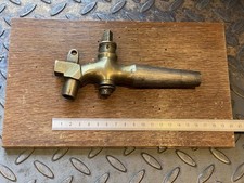 Vintage Solid Brass Barrel Tap on Wooden Mount – Industrial Pub Brewery Decor 