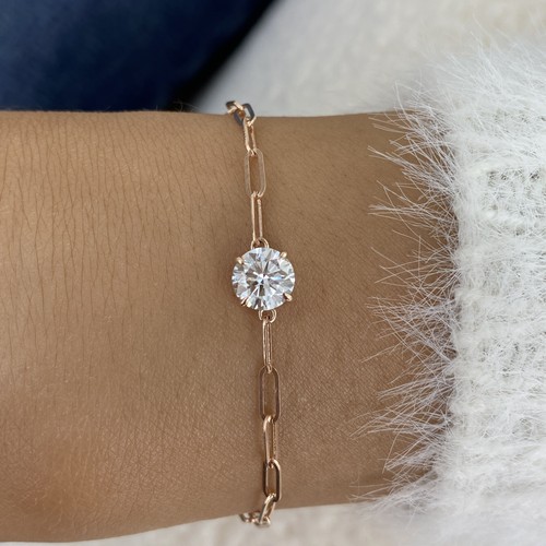 9ct tcw chain bracelet - 0.9ct, rose