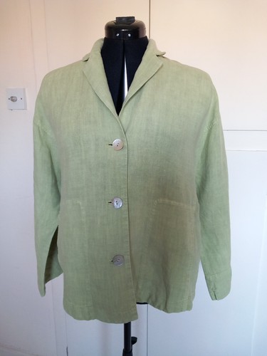 Oska faded lime linen boxy - faded,