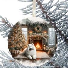 Samoyed Dog Hanging Bauble
