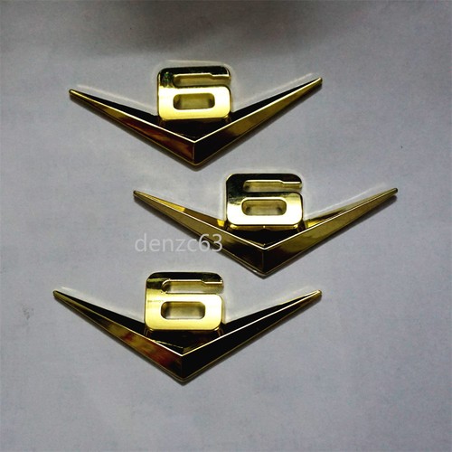 Chrome gold metal decal - v6,