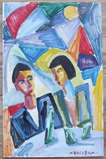 Josef Koller Hungary Cubism Expressionism #1 Unique!