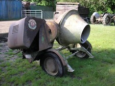cement mixer used, WINGET, LISTER D ENGINE, STATIONARY ENGINE,