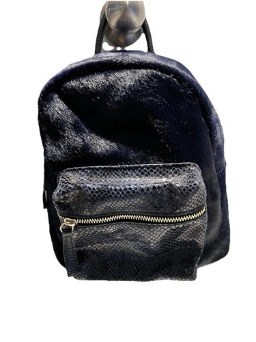 Real leather fur backpack - real,