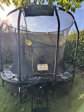 Jumpking 10ft x 7ft OvalPOD Trampoline with Safety Enclosure and Ladder