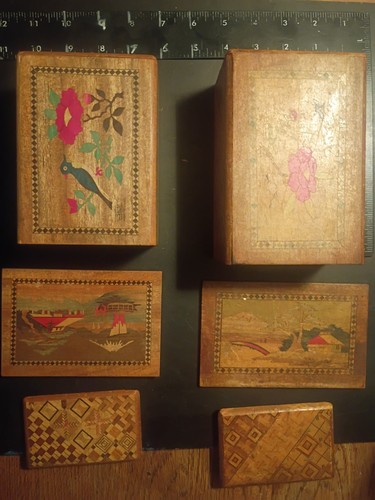 Vintage japanese yosegi puzzle - japanese,