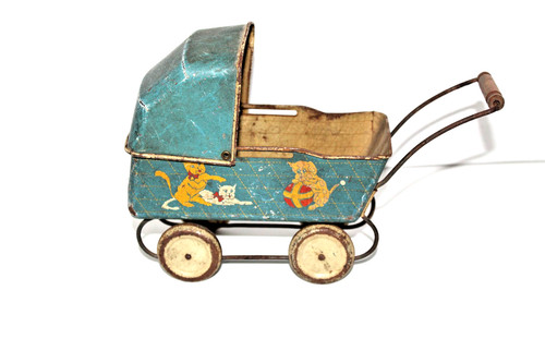 Vintage tin toy - tin, baby