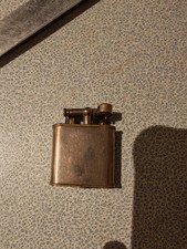 Vintage Brass Trench Art Lift Arm Cigarette Lighter (Tested and Working)