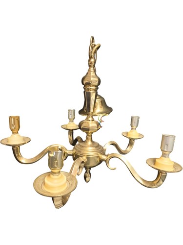 Vintage brass chandelier arm - brass,