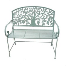 Shabby Chic Garden Bench Green