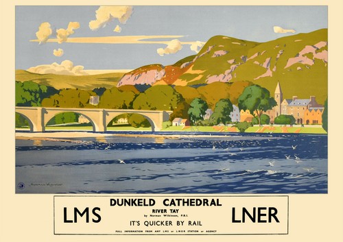 Vintage railway poster - vintage,