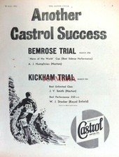 CASTROL Motor Oil 1952 Advert