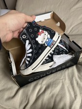 Converse Hi Chuck Hello Kitty Black Uk 3 Boxed Good Condition Authentic Rare