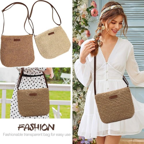 Summer straw crossbody bag - summer,