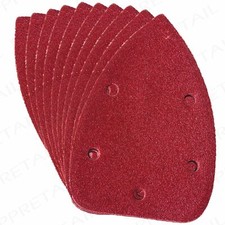 Silverline Hook & Loop Detail Sander Sheets 140mm Various Grits 10 Pack