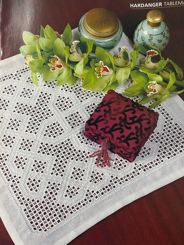 Interlaced hardanger table - hardanger,