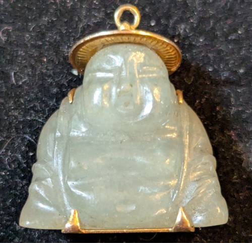 14k yellow gold carved jade - gold, &