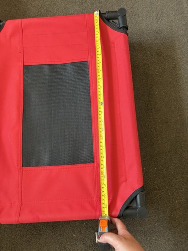 Raised dog bed red - bed.,