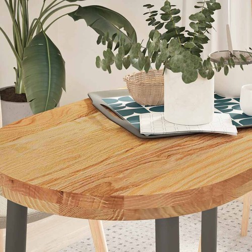 Oval solid oak - oak, coffee