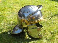 Modern Display Replica of a 1st - 2nd A.D. Iron & Brass Roman Legionary Helmet