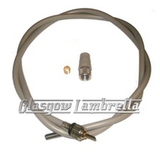 Vespa VBB/VBC Italian Screw-In SPEEDO / SPEEDOMETER CABLE INNER & OUTER (TEFLON)