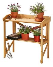 Garden Grow 2 Tier Wooden Staging Potting Work Bench Greenhouse Plant Storage