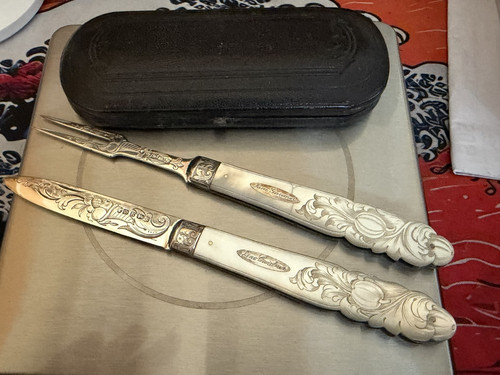 Boxed silver fruit knife - silver,