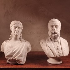 A pair of 19th century marble