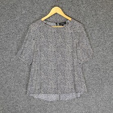 Basque Blouse Top Womens Size