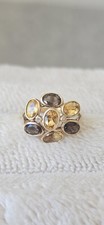 Citrine Diamond Ring with