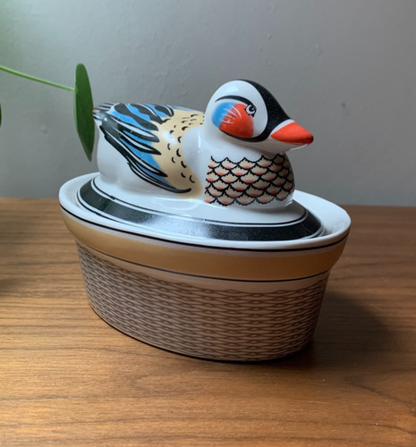 Vintage chinese duck terrine - duck,