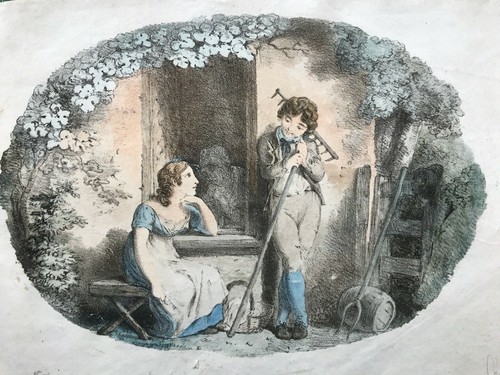 1822 antique print - 1822, country