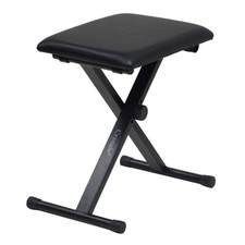 PIANO STOOL KEYBOARD BENCH BLACK PADDED SEAT CUSHION CHAIR ADJUSTABLE HEIGHT