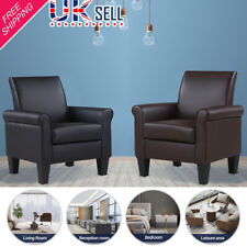 Faux Leather Arm Chair Single