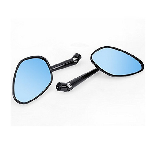 Black cnc rear side mirrors - black, 3d