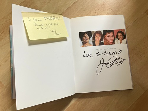 Signed joan collins book - book, +