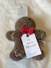 Next Baby Christmas Gingerbread Baby Rattle One Size Brand New