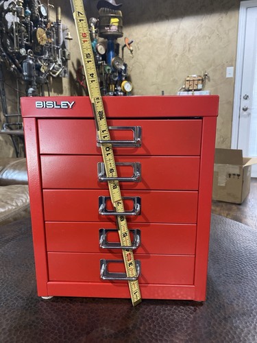 Red bisley drawer cabinet - 5,
