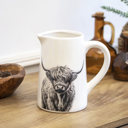 Monochrome highland cow - monochrome,