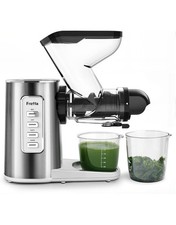 BPA-Free Juicer Machines, Fretta 75MM Wide Dual Feed Chute Slow juicer, 2-Speed