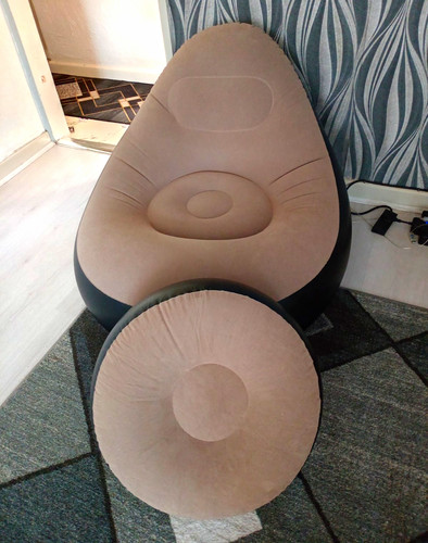 Grey inflatable pvc chair - grey,