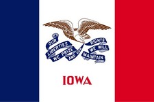 Iowa state flag - united, states